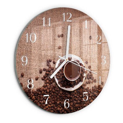 Reloj de pared redondo Granos de café