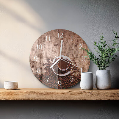 Reloj de pared redondo Granos de café
