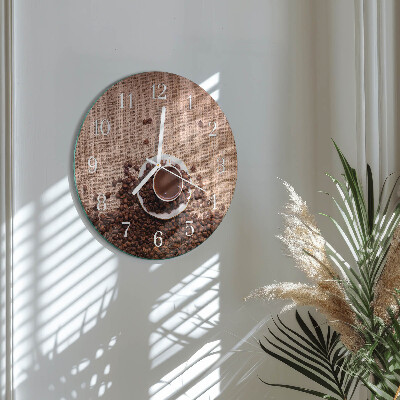 Reloj de pared redondo Granos de café