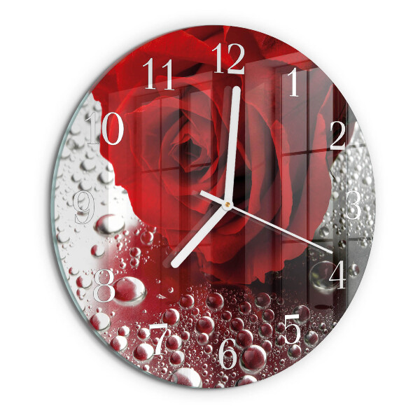 Reloj de pared redondo Rosa