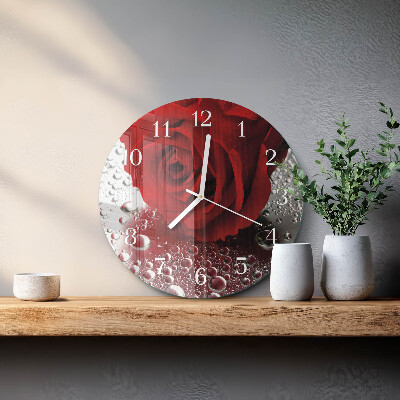 Reloj de pared redondo Rosa