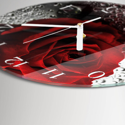 Reloj de pared redondo Rosa