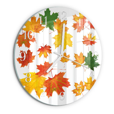 Reloj de pared redondo Hojas