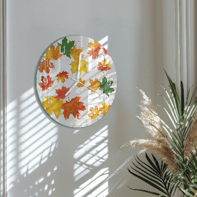 Reloj de pared redondo Hojas