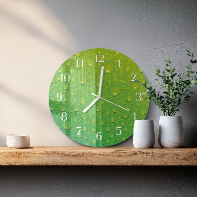 Reloj de pared redondo Gotas