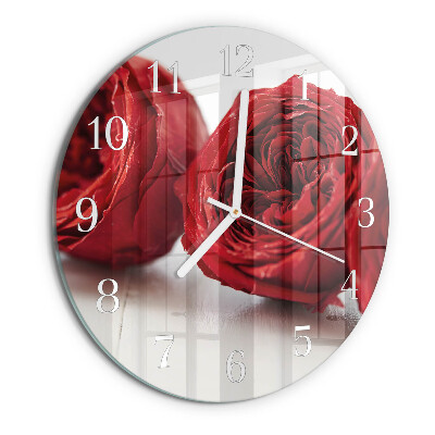 Reloj de pared redondo Flores