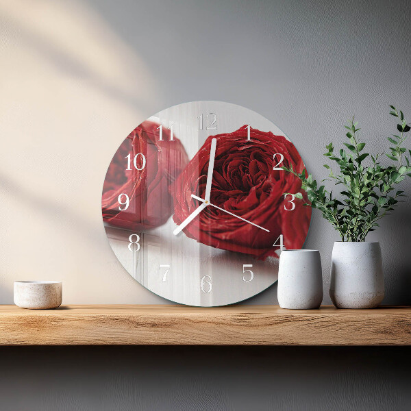 Reloj de pared redondo Flores