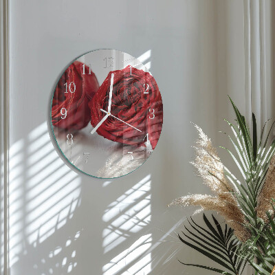 Reloj de pared redondo Flores