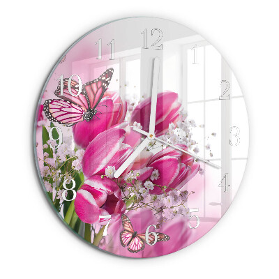 Reloj de pared redondo Mariposa