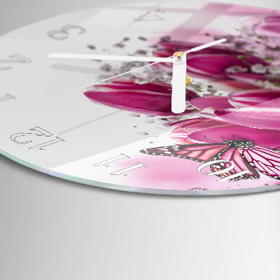 Reloj de pared redondo Mariposa