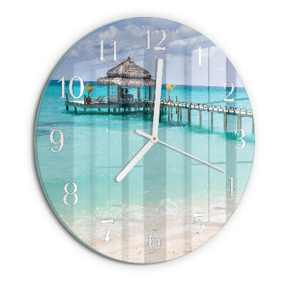 Reloj de pared redondo Playa