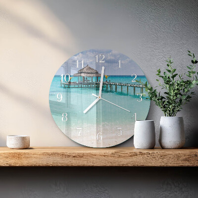 Reloj de pared redondo Playa