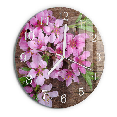Reloj de pared redondo Flores