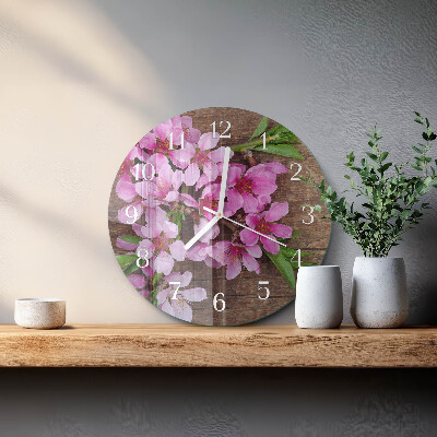 Reloj de pared redondo Flores