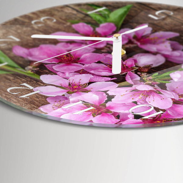 Reloj de pared redondo Flores