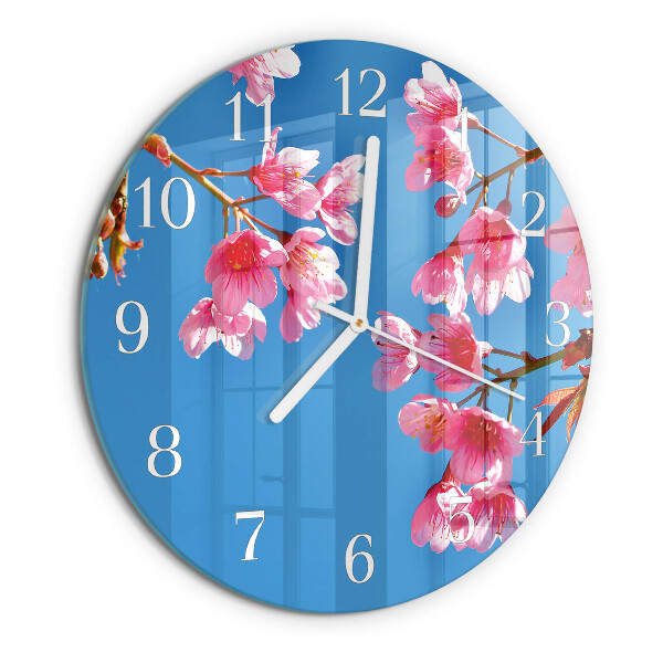 Reloj de pared redondo Flores