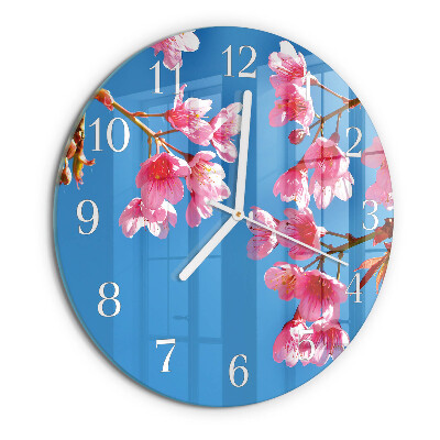 Reloj de pared redondo Flores