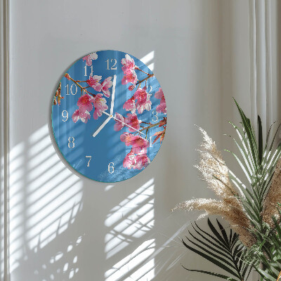 Reloj de pared redondo Flores