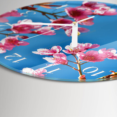 Reloj de pared redondo Flores