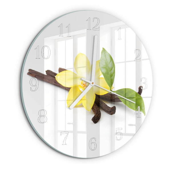 Reloj de pared redondo Orquídea de vainilla