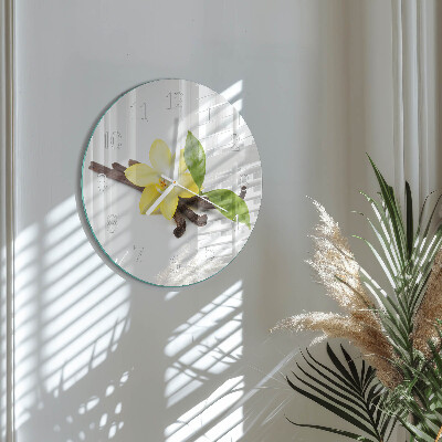 Reloj de pared redondo Orquídea de vainilla