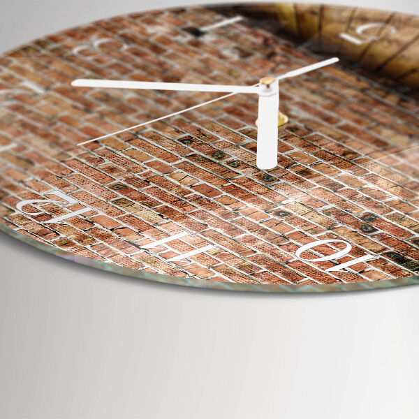 Reloj de pared redondo Ladrillo