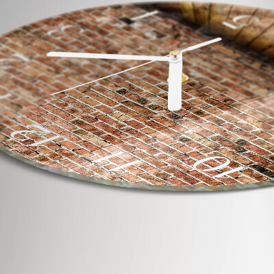 Reloj de pared redondo Ladrillo