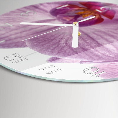 Reloj de pared redondo Orquídea