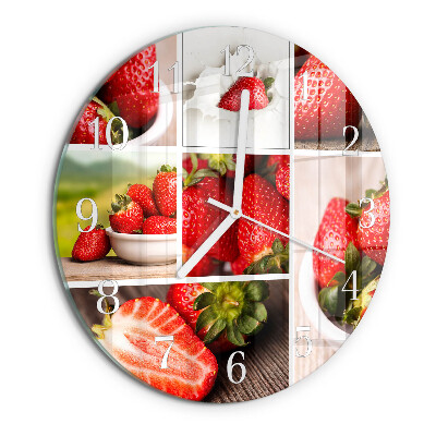Reloj de pared redondo fresas