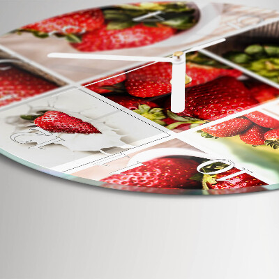 Reloj de pared redondo fresas