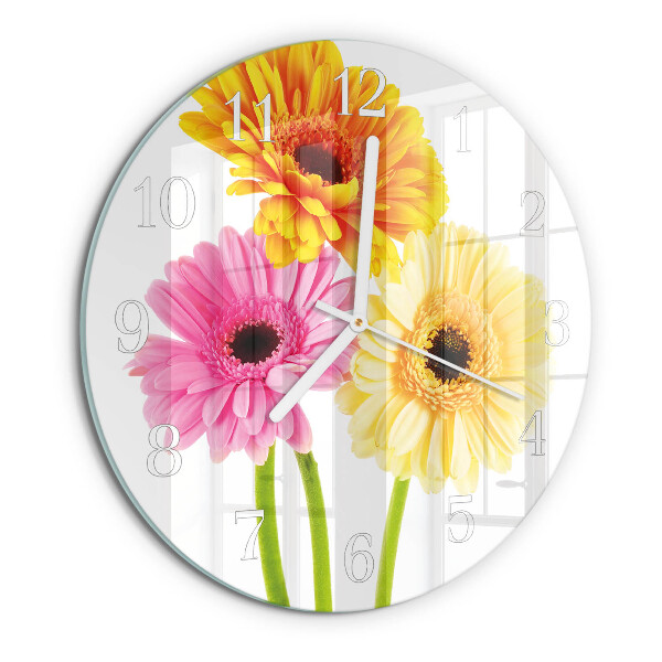 Reloj de pared redondo Flores