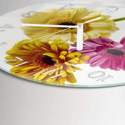 Reloj de pared redondo Flores