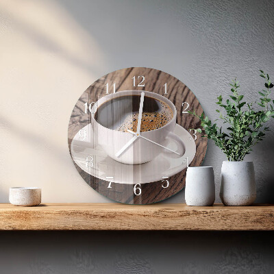 Reloj de pared redondo Café