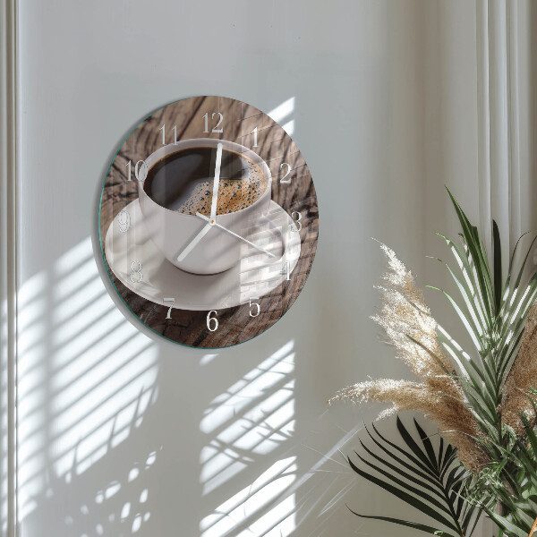 Reloj de pared redondo Café