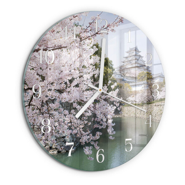 Reloj de pared redondo Cerezos