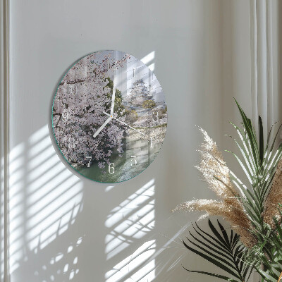 Reloj de pared redondo Cerezos