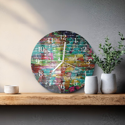 Reloj de pared redondo Ladrillo