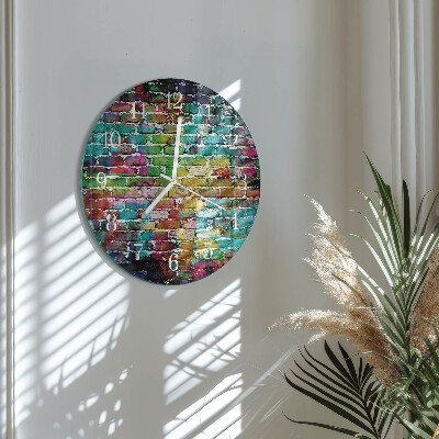 Reloj de pared redondo Ladrillo