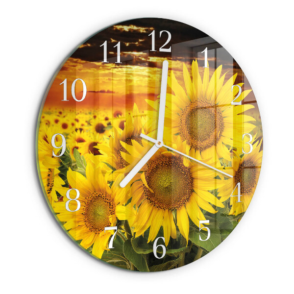 Reloj de pared redondo Girasoles