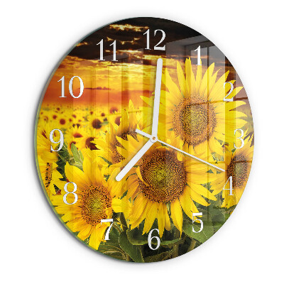 Reloj de pared redondo Girasoles