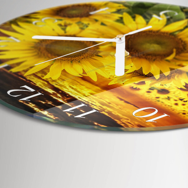 Reloj de pared redondo Girasoles