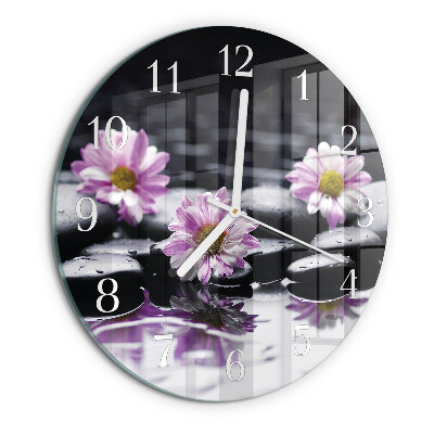 Reloj de pared redondo Flores