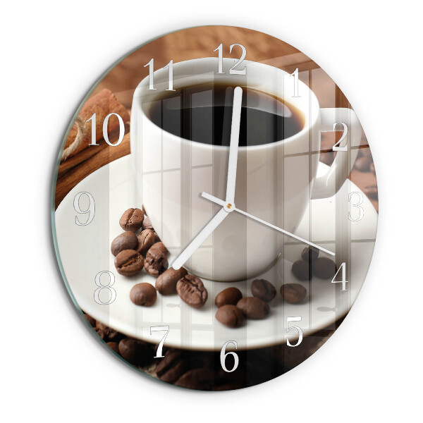 Reloj de pared redondo Café