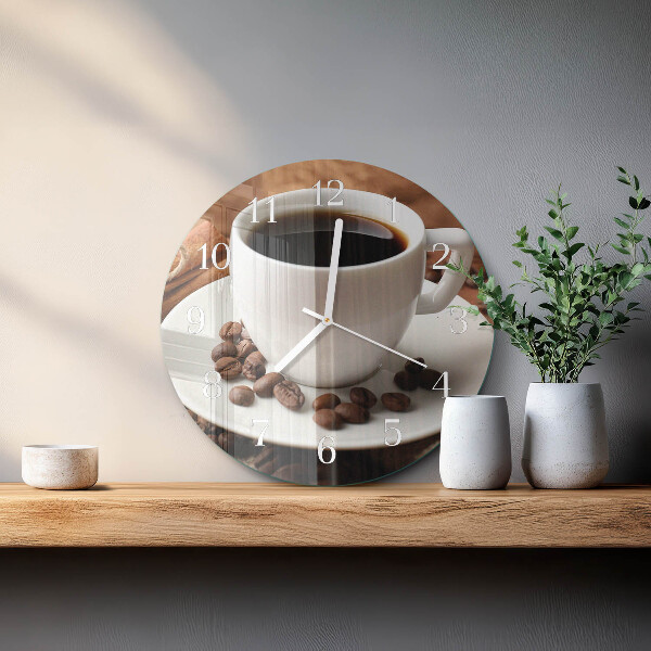 Reloj de pared redondo Café