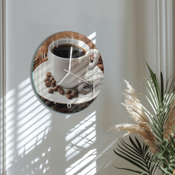 Reloj de pared redondo Café
