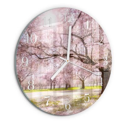 Reloj de pared redondo Cerezos