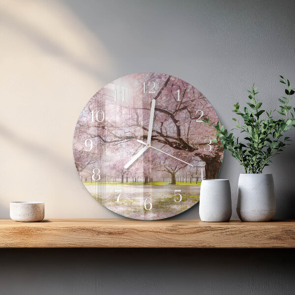 Reloj de pared redondo Cerezos