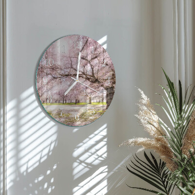 Reloj de pared redondo Cerezos