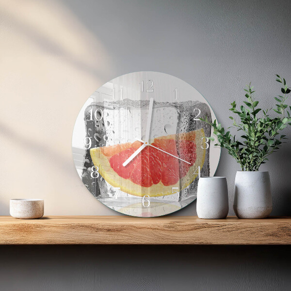 Reloj de pared redondo Helado de pomelo
