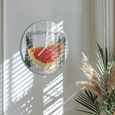 Reloj de pared redondo Helado de pomelo